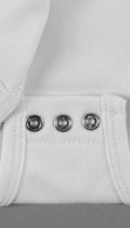 white womens high neck tank body suit with black skullz logo close up of buttons